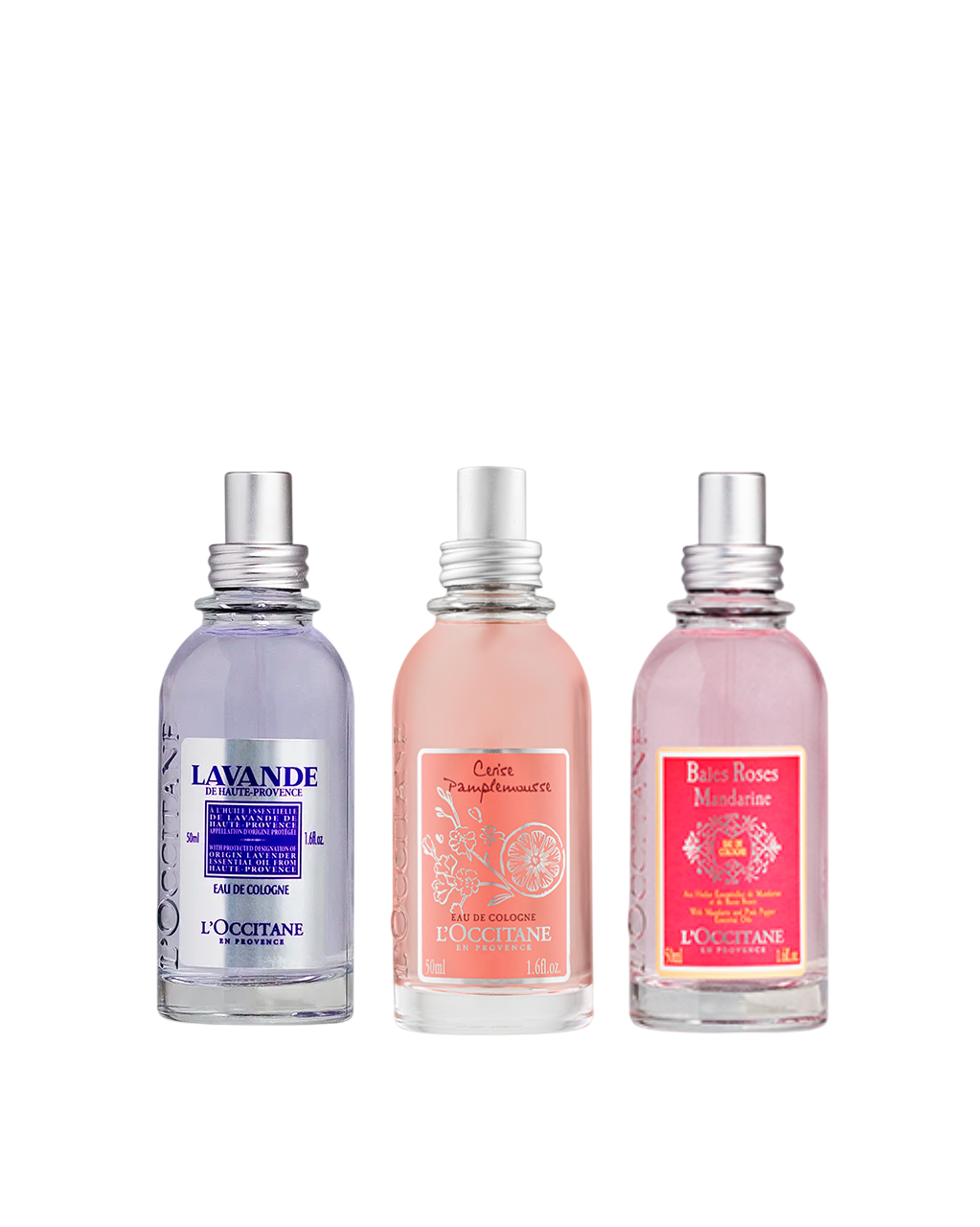 Combo Desodorante Colônia: Lavanda, Cereja Toranja e Tangerina